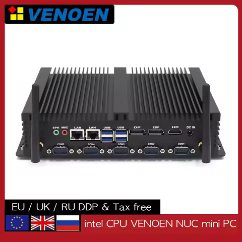 Intel Core i7 8550U i5 8250U ITX Fanless Industrial Three Display LPT Printing Port Wall Hanging Min