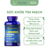 Viên Uống Tăng Cường Sức Khỏe Tim Mạch Thanh Lọc Gan L-Arginine 1000mg Puritans Pride
