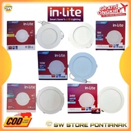 IN-LITE LED DOWNLIGHT PANEL INBOW WHITE AND YELLOW 6500K INP628R 6 WATT 9 WATT 12 WATT 18 WATT 24 WA