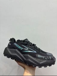 BROOKS Caldera 8山嘯防滑越野跑鞋戶外輕量徒步登山鞋男  全黑