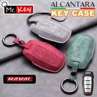【Mr.Key】GMW Genuine Alcantara Leather for Haval Jolion H6 HEV / PHEV H7 Dargo H5 ORA Good Cat GT R1 Car Remote Car Key Case Fob Cover Accessorie