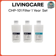 Livingcare Jewel CHP-101 Water Purifier Filter 1 Year Set Carbon Nano Replacement Made in Korea