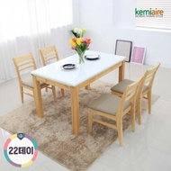 [Chemiere] David 4-person marble dining table SET (chair type) KHD-506