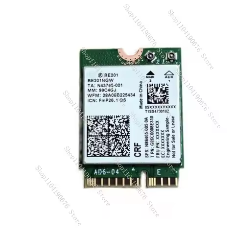 for Intel BE201 WiFi7 WLAN card 5.4BT Bluetooth cnvio3 interface For win10 win11