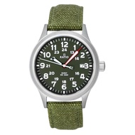 [Creationwatches] Ratio Quest Mens Field Watch Sapphire Canvas Strap Khaki Green Quartz RTQ029 100M 