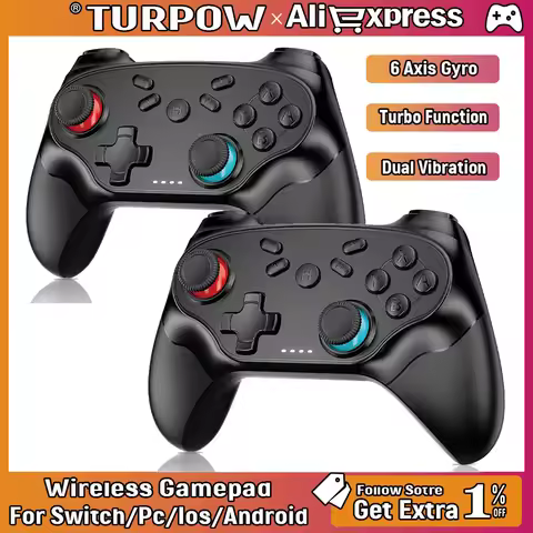 Turbo Game Joystick For Switch Controller Wireless Blue-tooth Gamepads For Nintendo Switch/Pro/OLED/