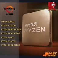{ReadyStock} AMD Ryzen 3 5 2600 3000G 3200GE 3200G 3500X 3600 4360G 4650G PRO Processor CPU GAMING Desktop PC