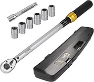 1/2-Inch Drive Click Torque Wrench Set, 10-160 FT-LB/13.6-217Nm Torque Wrench 1/2 Drive, 1/2 Torque 
