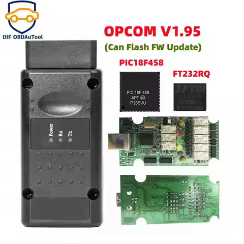 For Opel OP COM V1.95 can Flash FW update Car Diagnostic Cable for Opel PIC18F458 FTDI OPCOM V1.99 V