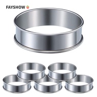 FAYSHOWSG 6 pcs English Muffin Ring Set, Non-stick Stainless Steel Multipurpose Stainless Steel Ring