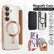 Magsafe Flip case Leather Samsung Galaxy S21 FE / S23 FE / S21 / S21 Plus S21+ /;S21 Ultra / S22 5G 