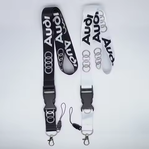 2025 Hot Neck Straps Lanyard Key Cell Phone Work ID Card Hanging Rope For Audi A3 A4 B5 B6 A3 8P 8V