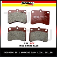 HEMAN - 4 IN 1 DISC BRAKE PAD ( FRONT ) PERODUA KANCIL 660 / DAIHATSU MIRA ( H0004-S )