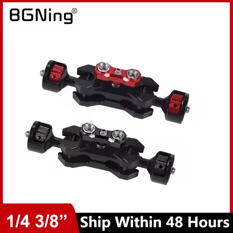 BGNing Magic Arm 360 Rotation Double Ball Head with Arri Pin 1/4 3/8 Screw Adapter for Sony A7C /Fuj