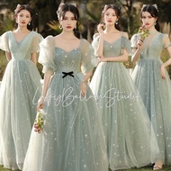 Sage Green Elegant Bridesmaid Dress Prom Dress Evening Gown Wedding Gown Dress
