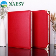 NAESV A3 A4 Art Paper Hardcover, Signing Contract High-end File Paper Page Folder, Simple Thicken Ho