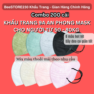 20 TÚI= 200 cái khẩu trang 9A che toàn khuôn mặt hiệu AN PHONG MASK khẩu trang 9A nhiều màu trendy  