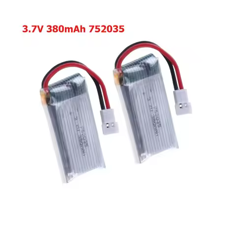 For Hubsan X4 H107 H107L H107D JD385 JD388 RC Drone Parts 752035 380mAh 3.7v Lipo Rechargeable Batte