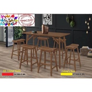 6ft  ISLAND TABLE + 6  ISLAND STOOLS IN BROWN COLOR, IMPORTED DESIGNER  SERIES Available in SET / SE