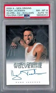 Thẻ PSA 8 Hugh Jackman 2009 Rittenhouse Marvel X-Men Origins Wolverine Signed 1459 1-3