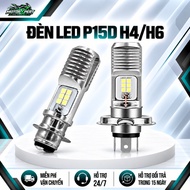 P15D H4/H6 12–30V LED Headlight for Motorcycles – Super Bright, White Light (1 Bulb)