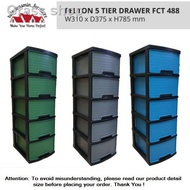 ✶5 Tier Plastic Drawer / Multipurpose Storage Cabinet/ Kabinet Laci Tingkat/ Rak Baju Clothing Rack 