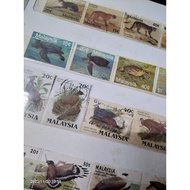 Setem Terpakai [Untuk Peminat Setem]-Penyu/Kucing Hutan/Ayam Hutan/Helang/Pos Malaysia/Buah-Buahan H