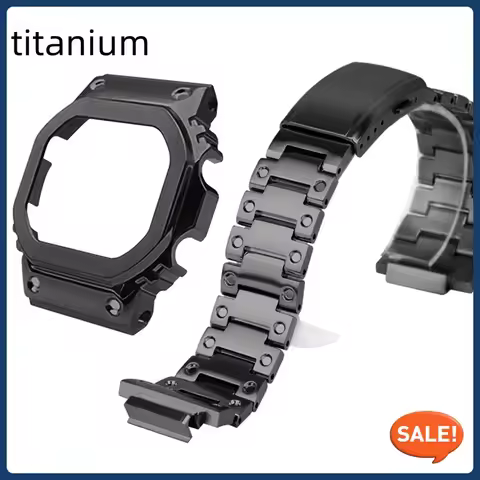 Titanium For Casioak Case 5600 5610 GMW-B5000 5035 Mod Kit Watch Metal Bezel And Strap G5600E GWB560
