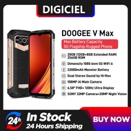 DOOGEE V MAX (2023) 5G Rugged Smartphone, 22000mAh 20GB+256GB Android 12 Rugged Phones Unlocked, 120Hz 6.58" Rugged Cell Phone, Dual Hi-res Speakers, 108MP Main Camera, Night Vision, NFC, OTG