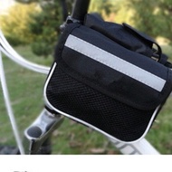 1pc Double Side Bag Bicycle bag hiking Bag Bike Strap Bag 2 Compartment Bag Mudah Alih Beg Basikal B
