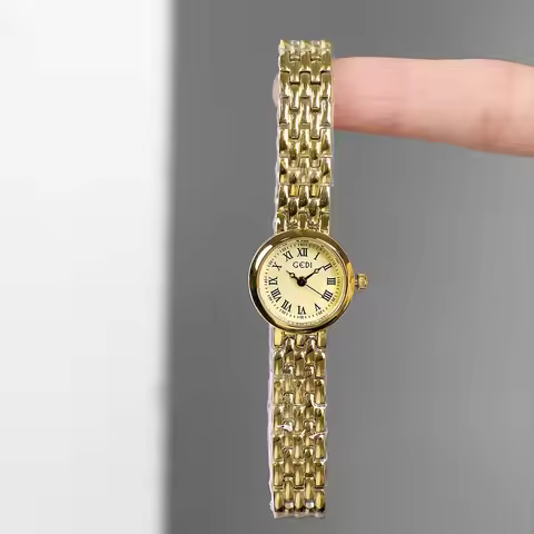 GEDI Elegant Women's Quartz Watch Vintage Roman-style Sophisticated Stainless Steel Strap Stylish Wa