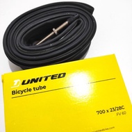 UNITED BICYCLE INNER TYRE 700x23 CAN BE UP TO 700x25 - 700x28 SMALL PRESTA VALVE 60MM LENGTH 6CM/
