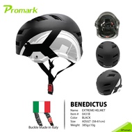 Promark Helmet Extreme PRO for Extreme Sports Head Protection Buhel Buckle Strap Made in Italy EPS body ABS Shell Scooter Skateboard Roller Blade Inline Skate หมวกกันกระแทกแบบสปอร์ต  TEEN-ADULT-CHILD : Size ปรับได้ 0431ABCD 0426A