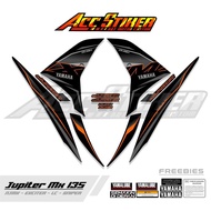 HITAM Triping Jupiter MX New 135 Variation Malaysia Exciter Thailand Black Sticker Sticker List Lis Custom MX King Grunge Keren/MX135 2011-2015