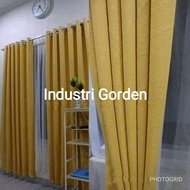 Gorden Polos Jendela Pintu Minimalis Warna Kuning Ruang Tamu Mewah Murah Tirai Korden Gordyn Gordeng