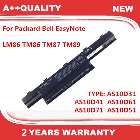 Battery for Acer AS10D51 AS10D61 AS10D71 AS10D75 AS10D31 Laptop Battery For Packard Bell Easynote TK