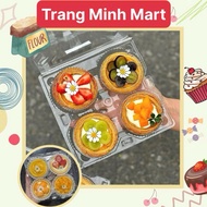 SET OF 5-10 EGG TART BASE CAKE BOXES - FRUIT TART