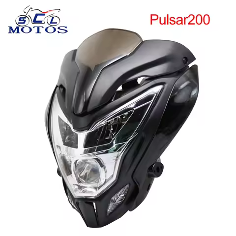 Sclmotos- LED PULSAR200 PULSAR 200 NS Front Headlight Headlamp Assembly For BAJAJ Pulsar 200 Motorcy