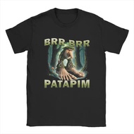 Brr Brr Patapim Funny Italian Brainrot Meme Cotton T Shirt Man Summer  Funny T-Shirts O Neck Novelty