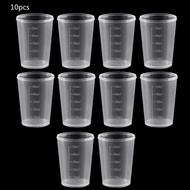 TO 10PCS 50ml Measuring Cups Plastic Mixing Cup Labs Use for Liquid Paint Epoxy Resin Mixing Handmad