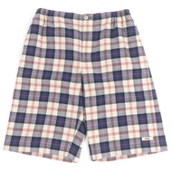 全新GUCCI迪士尼644131亞麻混紡格子唐老鴨刺繡短褲，藍色，44碼，正品，義大利製造，男士