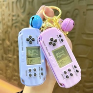 Mini Handheld Game Console Keychain Tetris Creative Small Pendant