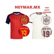XBY Spain 2026/27 Game Season Football Fan Jersey, Personalized Version, Can Customize Names and Num