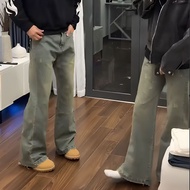 Men's Vintage Hack Shape Flared Jeans, Extremely Beautiful Ripped Flared Jeans