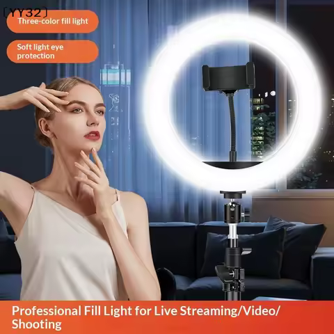 1 Set Dimmable LED Lamp Photography Ringlight 26cm LED Selfie Ring Light For Phone Video Live Fill L