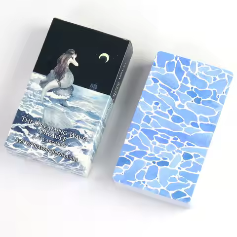 10.3*6cm The Dreaming Waves Oracle Deck 60 Pcs Oracle Cards Filled with Soft Feathered Whispers of W