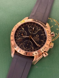 🌈🌈新返貨啦🌈🌈🖤🖤原裝黑面🖤🖤 💜💜39mm 自動機芯🌹18K玫瑰金🌹淨錶💜💜Omega Speedmaster 36235001 連原裝Omega18K紅金針扣🌹👔1507C（廣華街店）
