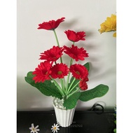Fake Chrysanthemum Pots With Pots Including 10 Flowers 4 Leaves, 60cm High With Pots - Fake Flowers - Home Decoration Flowers