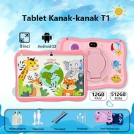 8inch Kids Tablets WiFi Kids Tablet Android 12GB+512G Tablet Budak Android Educational Toys for Kids