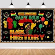 7x5ft Black History Month Banner, African American Home & Classroom Wall Decor, Festival Photography